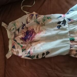 Multicolored Ruched Halter Sundress for Wedding Guest